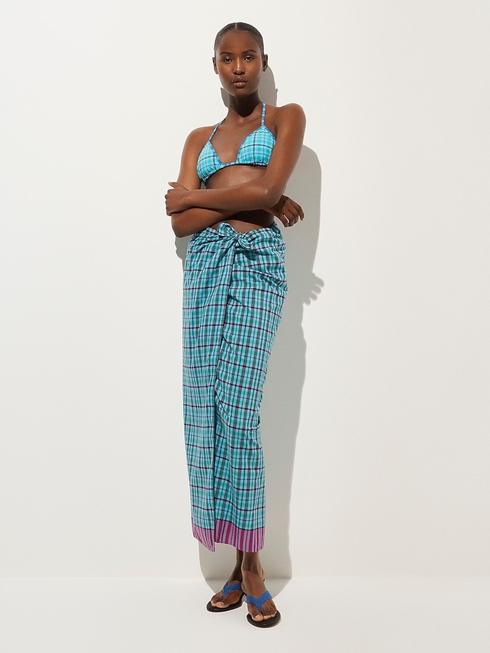 J. Crew Convertible Indian madras sarong